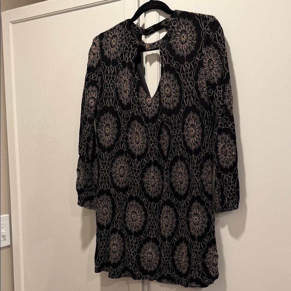 Altar'd State Black and Gold Dress